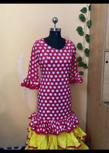 sale Flamenco Inspired Polka Dot Dress