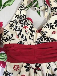 Chic Floral Halter Neck One Piece