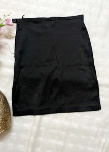 Sleek Black Mock Neck Dress