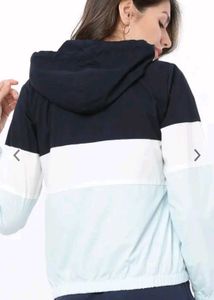 Color Block Hooded Jacket