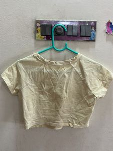 Cute Cream Cropped Tee