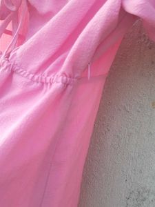 H&amp;M Pink women puffy sleeves dress
