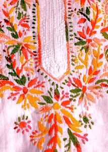 hand work chicken kari Kurta