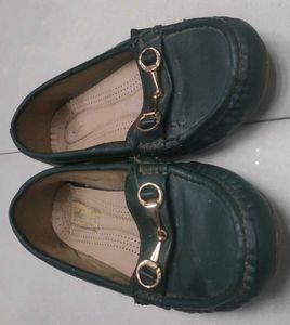 Green Leather Loafers