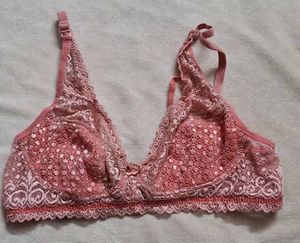 Lace Trimmed peach Bra