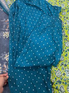 Green Floral Block Print Kurta Set