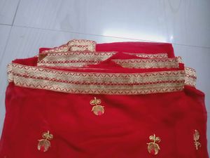 NEW CHIFFON RED COLOUR BEAUTIFUL SAREE