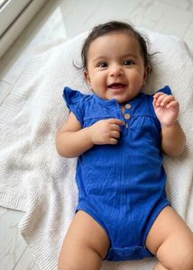 Cute Blue Baby Onesie