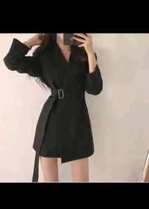 Chic Black Blazer Dress