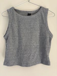 Gray Sleeveless Tank Top