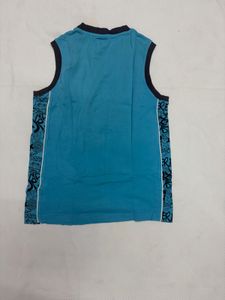 Blue Graffiti Sleeveless T-Shirt