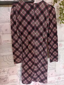 Plaid Flattering Long Sleeve Dress