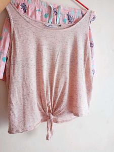 Cute Pink Pajama Set with Shorts
