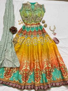 Vibrant Anarkali Style Dress