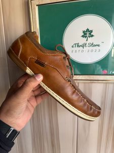 Hush Puppies Zeal Derby/Boat Brown Leather Sneaker
