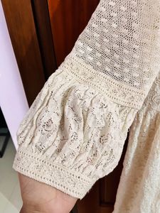 Branded Floral Dress With Tieup