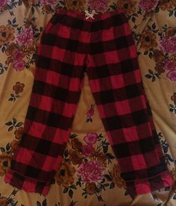 Trendy Cozy Red Black Plaid Pajama Pants cotton