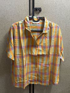 Checked Button-Up Shirt