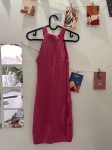 Pink Sleeveless Mini Dress