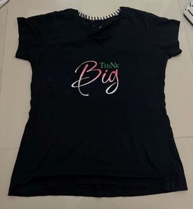 Black "Think Big" Graphic T-Shirt