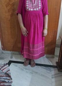Vibrant Pink Kurta Set with Dupatta