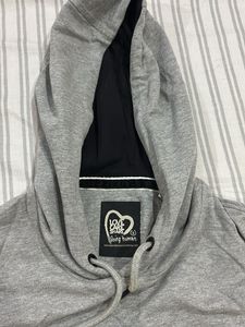unisex oversized  "Being Human" Grey Hoodie