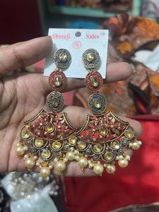 Intricate Ethnic Chandelier Earrings