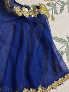 Royal Blue Embellished pochu top