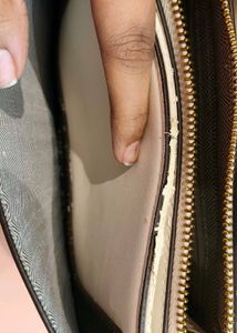 Cream &amp; Gold Chain Crossbody Bag