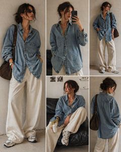 Classic Blue Denim Shirt for Women