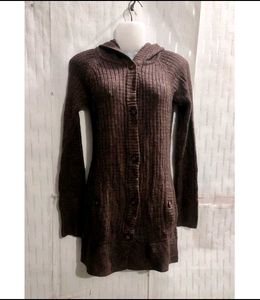Long Hoodie Cardigan Sweater