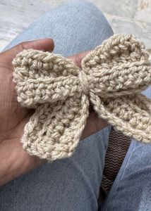Handmade Crochet Hair Bows (2 pcs)