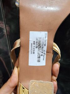 Sparkling Gold Block Heels