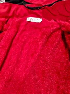 Red Zip-Up Hoodie Winter