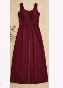 Shein Elegant Burgundy Maxi Dress