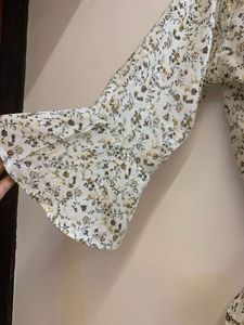 Floral Tie-Front Top