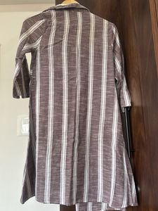 Striped Brown Shirt Top