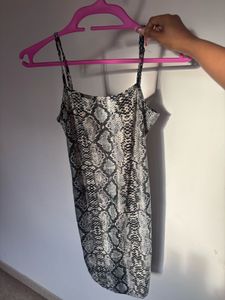 Snake Print Slip Dress