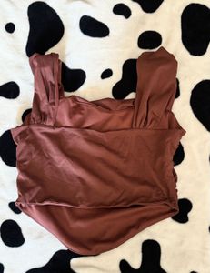 ruched bustier top