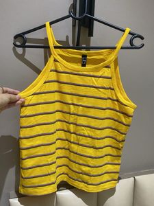 Yellow Striped Tank Top