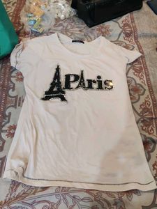 Chic Paris Sequin Eiffel Tower T-Shirt