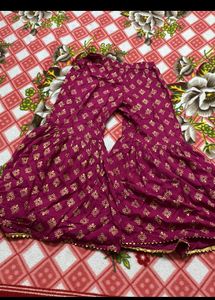 Printed Small Flare Kurti With  Grara