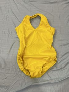 Bright Yellow One-Piece Swimsuit