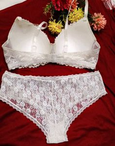 White Lace Bra &amp; Panty Set