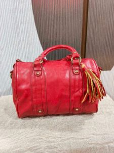 Chic Red Barrel Handbag