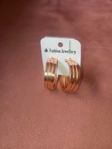 Rose Gold Layered Hoop Earrings