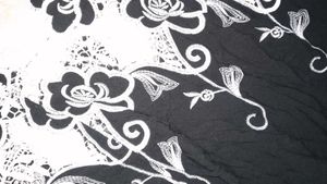 Black Off-Shoulder Top with White Cutwork Lace Hem