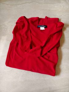 Beautiful Cowl Neck Red Blouse♥️