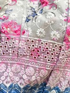 Floral Chikankari Puff-Sleeve Cotton Top