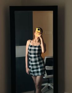 black Mini Slip Dress
